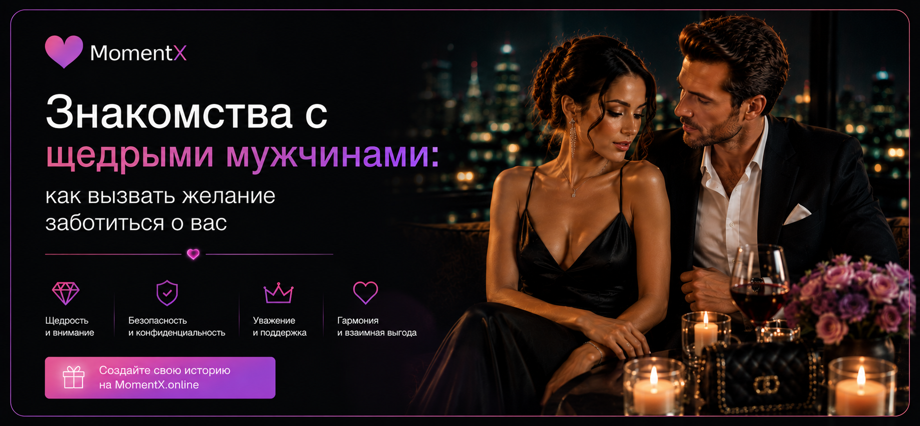 Знакомства с щедрыми мужчинами: как вызвать желание заботиться о вас